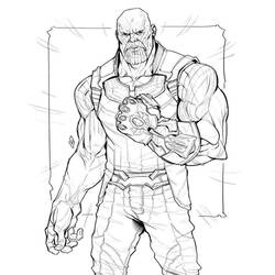 Dibujo para colorear: Thanos (Superhéroes y Supervillanos) #206591 - Dibujos para Colorear e Imprimir Gratis