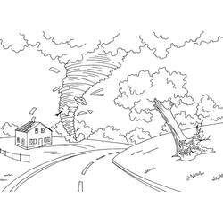 Dibujos para colorear: Tormenta - Dibujos para Colorear e Imprimir Gratis