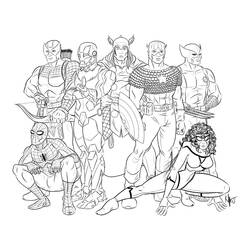 Dibujo para colorear: Vengadores (Superhéroes y Supervillanos) #74015 - Dibujos para Colorear e Imprimir Gratis