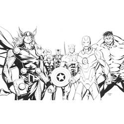 Dibujo para colorear: Vengadores (Superhéroes y Supervillanos) #74016 - Dibujos para Colorear e Imprimir Gratis
