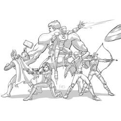 Dibujo para colorear: Vengadores (Superhéroes y Supervillanos) #74038 - Dibujos para Colorear e Imprimir Gratis