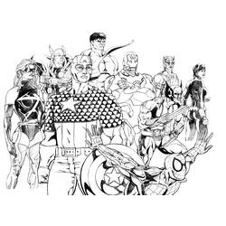 Dibujo para colorear: Vengadores (Superhéroes y Supervillanos) #74044 - Dibujos para Colorear e Imprimir Gratis