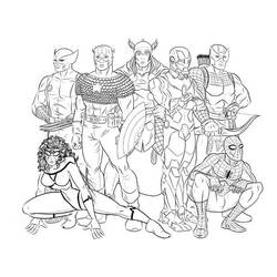 Dibujo para colorear: Vengadores (Superhéroes y Supervillanos) #74104 - Dibujos para Colorear e Imprimir Gratis