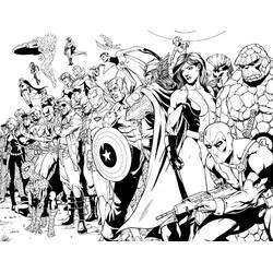 Dibujo para colorear: Vengadores (Superhéroes y Supervillanos) #74129 - Dibujos para Colorear e Imprimir Gratis