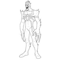 Dibujo para colorear: Venom (Superhéroes y Supervillanos) #176246 - Dibujos para Colorear e Imprimir Gratis