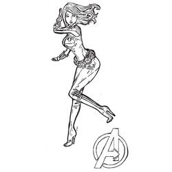 Dibujo para colorear: Viuda Negra (Superhéroes y Supervillanos) #198265 - Dibujos para Colorear e Imprimir Gratis