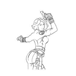 Dibujo para colorear: Viuda Negra (Superhéroes y Supervillanos) #198272 - Dibujos para Colorear e Imprimir Gratis