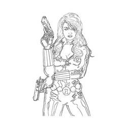 Dibujo para colorear: Viuda Negra (Superhéroes y Supervillanos) #198277 - Dibujos para Colorear e Imprimir Gratis