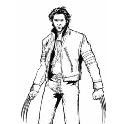 Dibujo para colorear: Wolverine (Superhéroes y Supervillanos) #74839 - Dibujos para Colorear e Imprimir Gratis