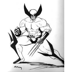 Dibujo para colorear: Wolverine (Superhéroes y Supervillanos) #74844 - Dibujos para Colorear e Imprimir Gratis