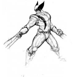 Dibujo para colorear: Wolverine (Superhéroes y Supervillanos) #74858 - Dibujos para Colorear e Imprimir Gratis