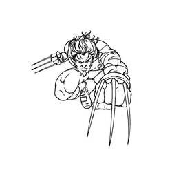 Dibujo para colorear: Wolverine (Superhéroes y Supervillanos) #74861 - Dibujos para Colorear e Imprimir Gratis