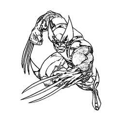 Dibujo para colorear: Wolverine (Superhéroes y Supervillanos) #74865 - Dibujos para Colorear e Imprimir Gratis