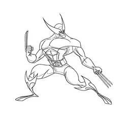 Dibujo para colorear: Wolverine (Superhéroes y Supervillanos) #74877 - Dibujos para Colorear e Imprimir Gratis