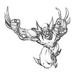 Dibujo para colorear: Wolverine (Superhéroes y Supervillanos) #74882 - Dibujos para Colorear e Imprimir Gratis