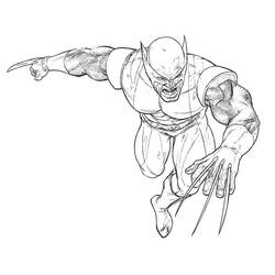 Dibujo para colorear: Wolverine (Superhéroes y Supervillanos) #74883 - Dibujos para Colorear e Imprimir Gratis