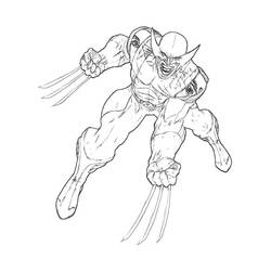 Dibujo para colorear: Wolverine (Superhéroes y Supervillanos) #74889 - Dibujos para Colorear e Imprimir Gratis