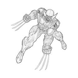Dibujo para colorear: Wolverine (Superhéroes y Supervillanos) #74892 - Dibujos para Colorear e Imprimir Gratis