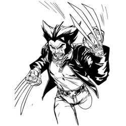 Dibujo para colorear: Wolverine (Superhéroes y Supervillanos) #74906 - Dibujos para Colorear e Imprimir Gratis