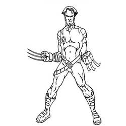 Dibujo para colorear: Wolverine (Superhéroes y Supervillanos) #74962 - Dibujos para Colorear e Imprimir Gratis