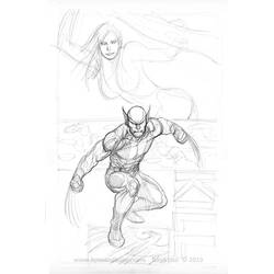 Dibujo para colorear: Wolverine (Superhéroes y Supervillanos) #74976 - Dibujos para Colorear e Imprimir Gratis