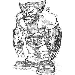 Dibujo para colorear: Wolverine (Superhéroes y Supervillanos) #75000 - Dibujos para Colorear e Imprimir Gratis