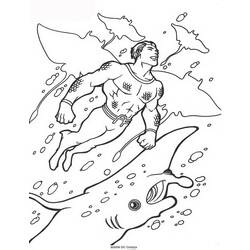 Dibujo para colorear: Aquaman (Superhéroes) #84991 - Dibujos para colorear