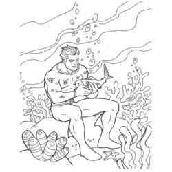 Dibujo para colorear: Aquaman (Superhéroes) #85008 - Dibujos para colorear