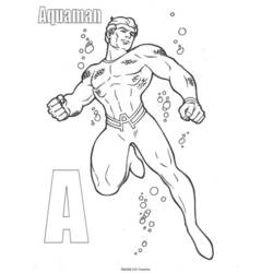 Dibujo para colorear: Aquaman (Superhéroes) #85165 - Dibujos para colorear