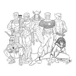 Dibujo para colorear: Avengers (Superhéroes) #74015 - Dibujos para colorear