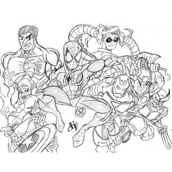 Dibujo para colorear: Avengers (Superhéroes) #74029 - Dibujos para colorear