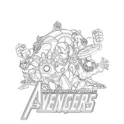 Dibujo para colorear: Avengers (Superhéroes) #74041 - Dibujos para colorear