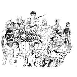 Dibujo para colorear: Avengers (Superhéroes) #74044 - Dibujos para colorear