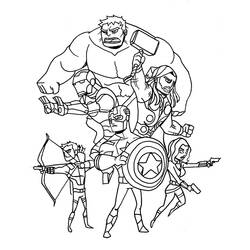 Dibujo para colorear: Avengers (Superhéroes) #74095 - Dibujos para colorear