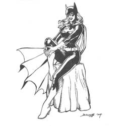 Dibujo para colorear: Batgirl (Superhéroes) #77735 - Dibujos para colorear