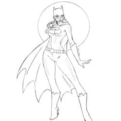 Dibujos para colorear: Batgirl - Dibujos para colorear