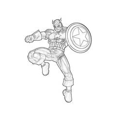 Dibujo para colorear: Captain America (Superhéroes) #76566 - Dibujos para colorear