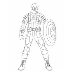 Dibujo para colorear: Captain America (Superhéroes) #76570 - Dibujos para colorear
