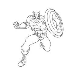 Dibujo para colorear: Captain America (Superhéroes) #76577 - Dibujos para colorear