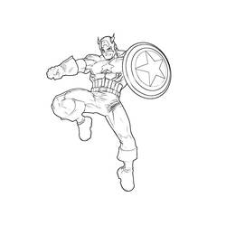 Dibujo para colorear: Captain America (Superhéroes) #76578 - Dibujos para colorear