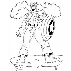 Dibujo para colorear: Captain America (Superhéroes) #76585 - Dibujos para Colorear e Imprimir Gratis