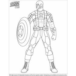 Dibujo para colorear: Captain America (Superhéroes) #76590 - Dibujos para colorear