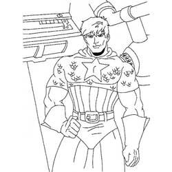 Dibujo para colorear: Captain America (Superhéroes) #76592 - Dibujos para Colorear e Imprimir Gratis