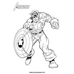 Dibujo para colorear: Captain America (Superhéroes) #76605 - Dibujos para colorear