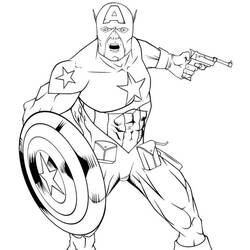 Dibujo para colorear: Captain America (Superhéroes) #76609 - Dibujos para Colorear e Imprimir Gratis