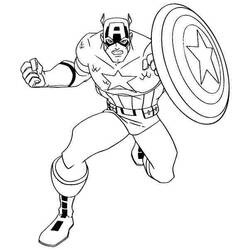 Dibujo para colorear: Captain America (Superhéroes) #76621 - Dibujos para colorear