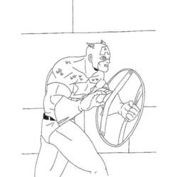 Dibujo para colorear: Captain America (Superhéroes) #76634 - Dibujos para Colorear e Imprimir Gratis