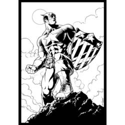 Dibujo para colorear: Captain America (Superhéroes) #76637 - Dibujos para Colorear e Imprimir Gratis