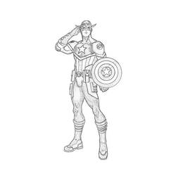 Dibujo para colorear: Captain America (Superhéroes) #76648 - Dibujos para colorear