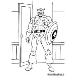 Dibujo para colorear: Captain America (Superhéroes) #76663 - Dibujos para Colorear e Imprimir Gratis